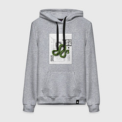 Женская толстовка-худи Змея 2025 Y2K