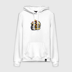 Женская толстовка-худи Гонщик на гоночном мотоцикле