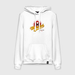 Толстовка-худи хлопковая женская Molndal hockey, цвет: белый