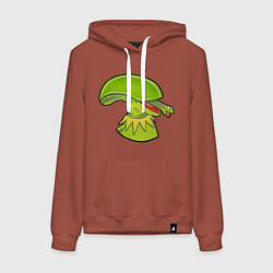 Толстовка-худи хлопковая женская Чужой - Кермит, цвет: кирпичный