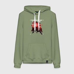 Толстовка-худи хлопковая женская Терминатор зеро, цвет: авокадо