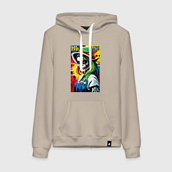 Женская толстовка-худи Girl witch - pop art