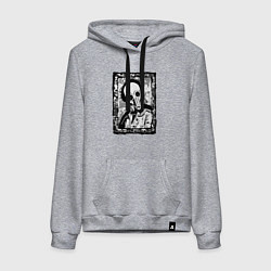 Толстовка-худи хлопковая женская Gaslight Grin, цвет: меланж