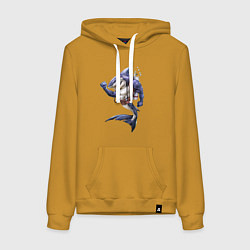 Женская толстовка-худи Акула - крутой ныряльщик