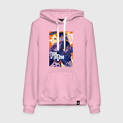 Толстовка-худи хлопковая женская Аясэ Кэн Такакура, цвет: светло-розовый