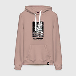 Толстовка-худи хлопковая женская Stray Kids album Giant eyes, цвет: пыльно-розовый