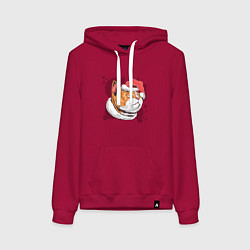 Женская толстовка-худи Новогодний кот