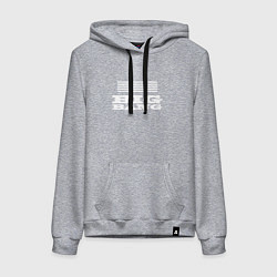 Толстовка-худи хлопковая женская Big bang лого, цвет: меланж