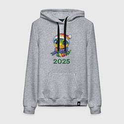 Женская толстовка-худи Зеленая милая змея 2025