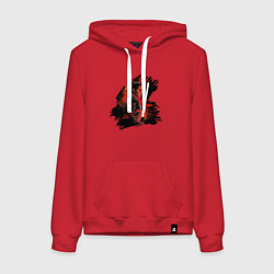 Толстовка-худи хлопковая женская Рей Скайуокер - Звездные войны, цвет: красный