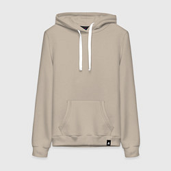 Толстовка-худи хлопковая женская Черный логотип 30 Секунд до Марса, цвет: миндальный