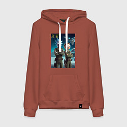 Женская толстовка-худи Rick and Morty - air force нейроарт