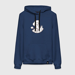 Толстовка-худи хлопковая женская Cool chef, цвет: тёмно-синий