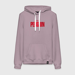Толстовка-худи хлопковая женская The penguin logo, цвет: сиреневый