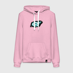 Женская толстовка-худи Горящий мяч