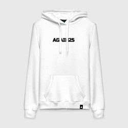 Толстовка-худи хлопковая женская Опять 25, цвет: белый