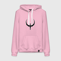 Женская толстовка-худи Чёрно-белый знак quake