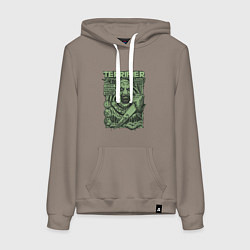 Женская толстовка-худи Ужасающий постер