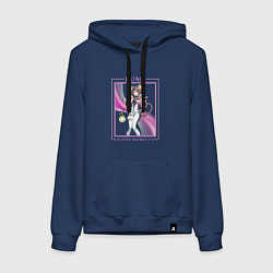 Толстовка-худи хлопковая женская Lumi Kaleido Refraction, цвет: тёмно-синий