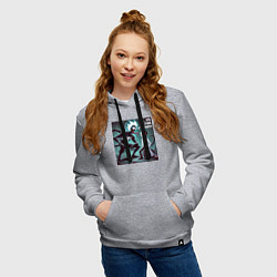 Толстовка-худи хлопковая женская Rick and Morty - we are Venom, цвет: меланж — фото 2