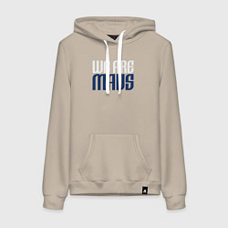 Толстовка-худи хлопковая женская Мы Даллас Маверикс, цвет: миндальный
