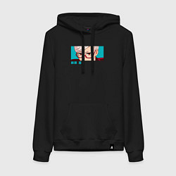 Толстовка-худи хлопковая женская Сэико Аясэ, цвет: черный