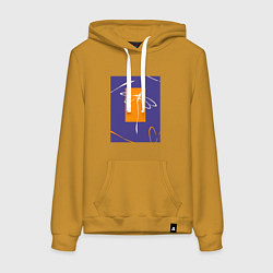 Женская толстовка-худи Силуэт стрекозы-коллаж