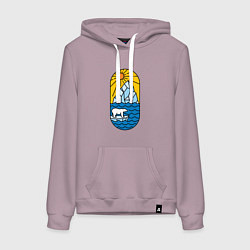 Женская толстовка-худи Мишка на льдине