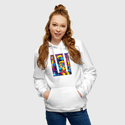 Толстовка-худи хлопковая женская Bart Simpson - esports, цвет: белый — фото 2