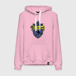 Толстовка-худи хлопковая женская Ravenclaw emblem, цвет: светло-розовый