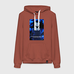 Толстовка-худи хлопковая женская Sung Jinwoo, цвет: кирпичный