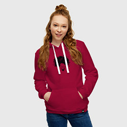 Толстовка-худи хлопковая женская Spring girl, цвет: маджента — фото 2