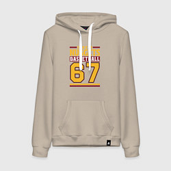 Толстовка-худи хлопковая женская Nuggets 67, цвет: миндальный