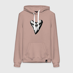 Женская толстовка-худи Зуб мегалодона