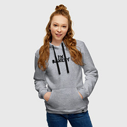 Толстовка-худи хлопковая женская Это Бэнкси, цвет: меланж — фото 2
