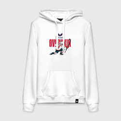 Толстовка-худи хлопковая женская Овечкин Александр, цвет: белый