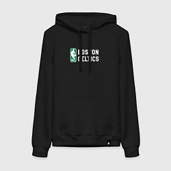 Толстовка-худи хлопковая женская Boston Celtics NBA, цвет: черный