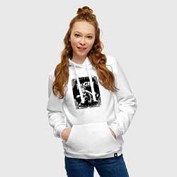 Толстовка-худи хлопковая женская Регби агрессивный игрок аниме, цвет: белый — фото 2