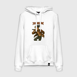 Толстовка-худи хлопковая женская XXXTentacion в аниме стиле, цвет: белый