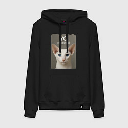 Толстовка-худи хлопковая женская Yo - Im Oriental, цвет: черный