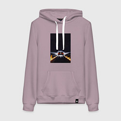 Толстовка-худи хлопковая женская Delorean speed, цвет: сиреневый