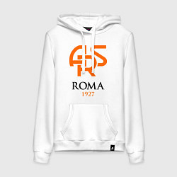 Толстовка-худи хлопковая женская FC Roma 1927, цвет: белый