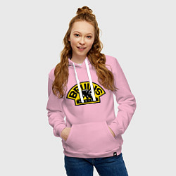 Толстовка-худи хлопковая женская HC Boston Bruins Label, цвет: светло-розовый — фото 2