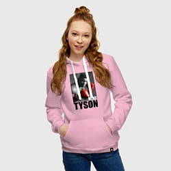 Толстовка-худи хлопковая женская Mike Tyson, цвет: светло-розовый — фото 2