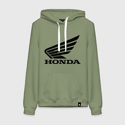Толстовка-худи хлопковая женская Honda Motor, цвет: авокадо