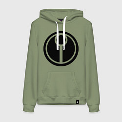 Толстовка-худи хлопковая женская Герб Тау, цвет: авокадо
