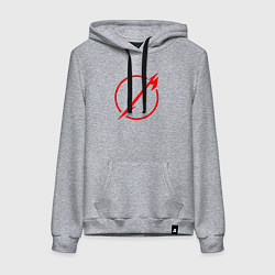 Толстовка-худи хлопковая женская Metallica: Through The Never, цвет: меланж