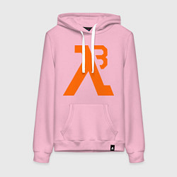 Толстовка-худи хлопковая женская Half-Life 3: Orange, цвет: светло-розовый