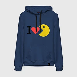 Женская толстовка-худи I love Packman