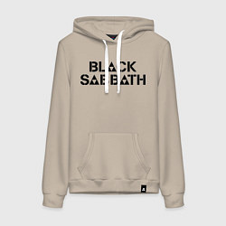 Толстовка-худи хлопковая женская Black Sabbath, цвет: миндальный
